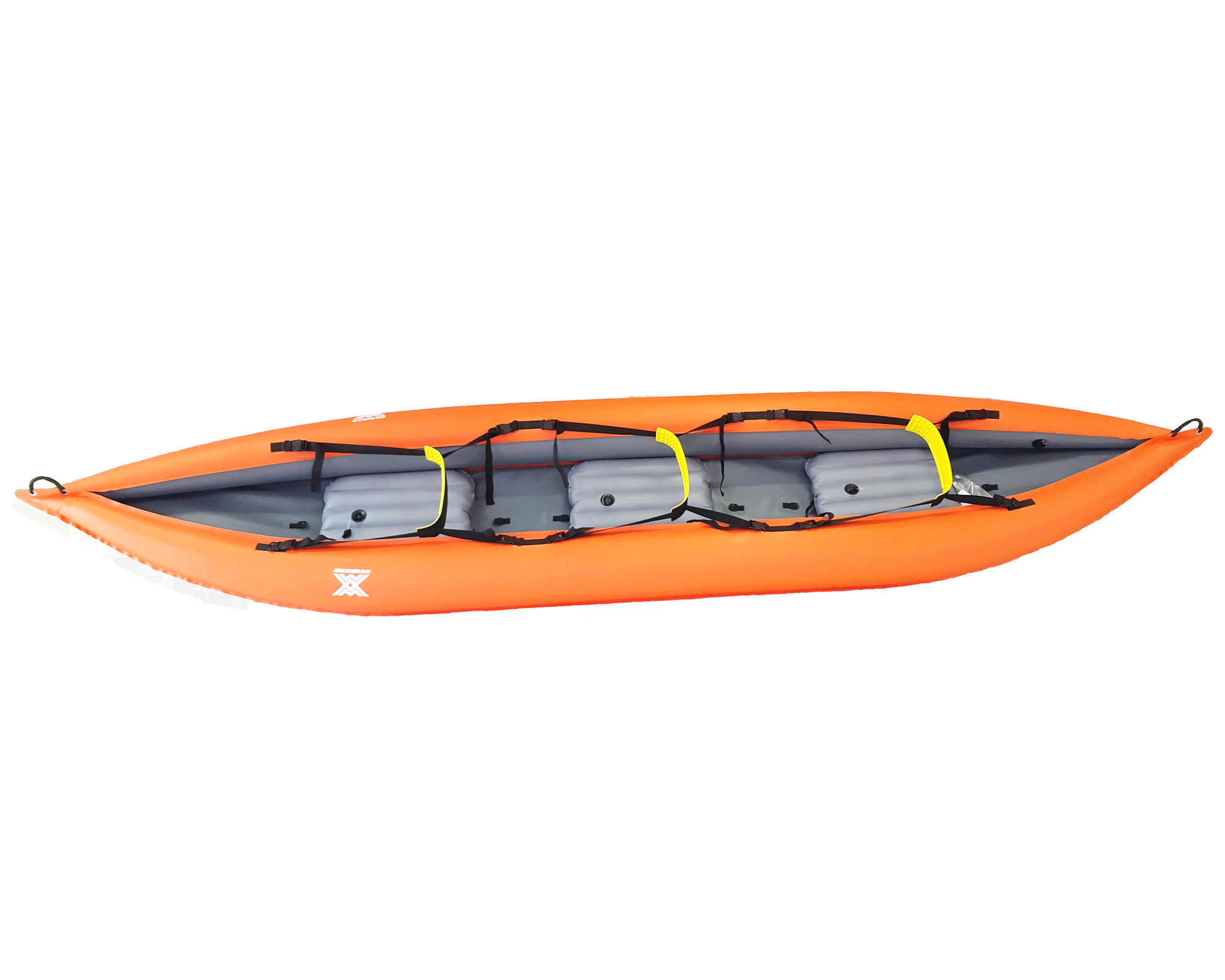 Merman 505 трёхместная байдарка, цвет оранжевый + два весла