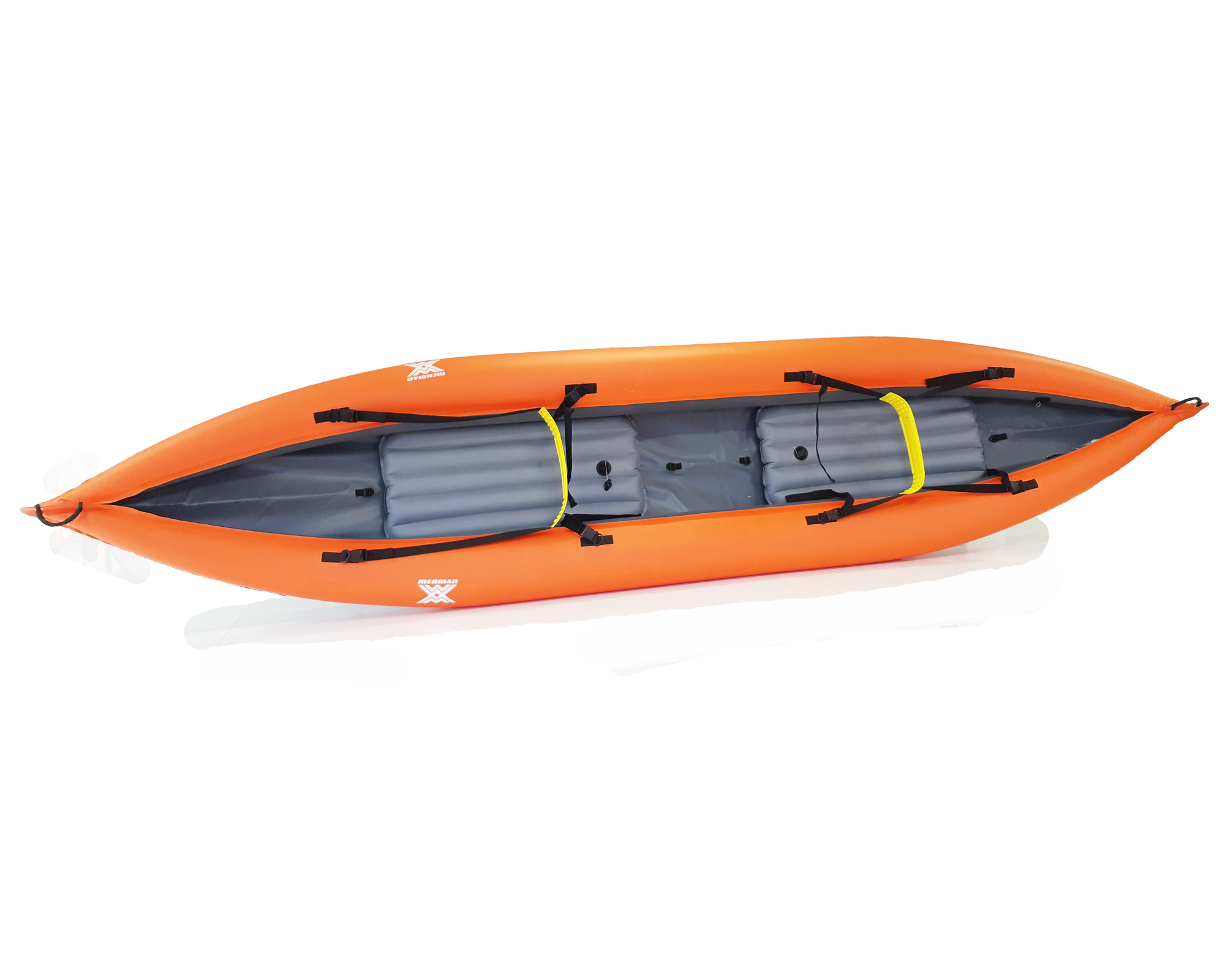 Merman 470/2 двухместная, цвет оранжевый + два весла в подарок!