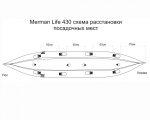 Merman Life 430/2 двухместная байдарка c фартуком, цвет серый