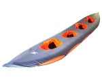 Merman 640/4 четырёхместная байдарка, с фартуком, цвет оранжевый + два весла