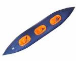 Merman 540/3 трёхместная байдарка с фартуком, цвет оранжевый + два весла