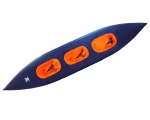 Merman 505 трёхместная байдарка с фартуком, цвет оранжевый